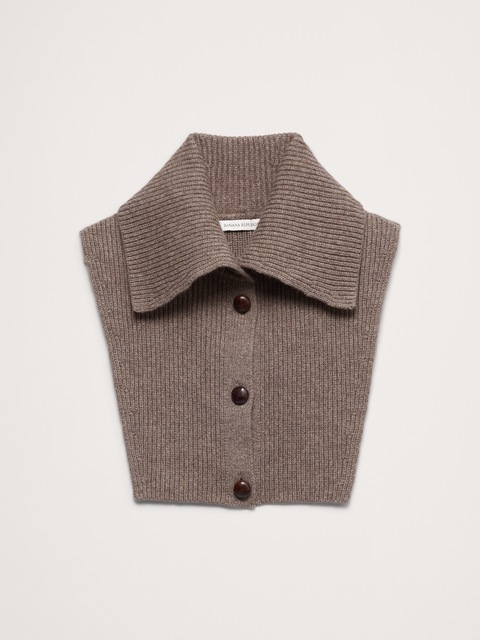 PLASTRON DE CHEMISIER EN LAINE ET COTON