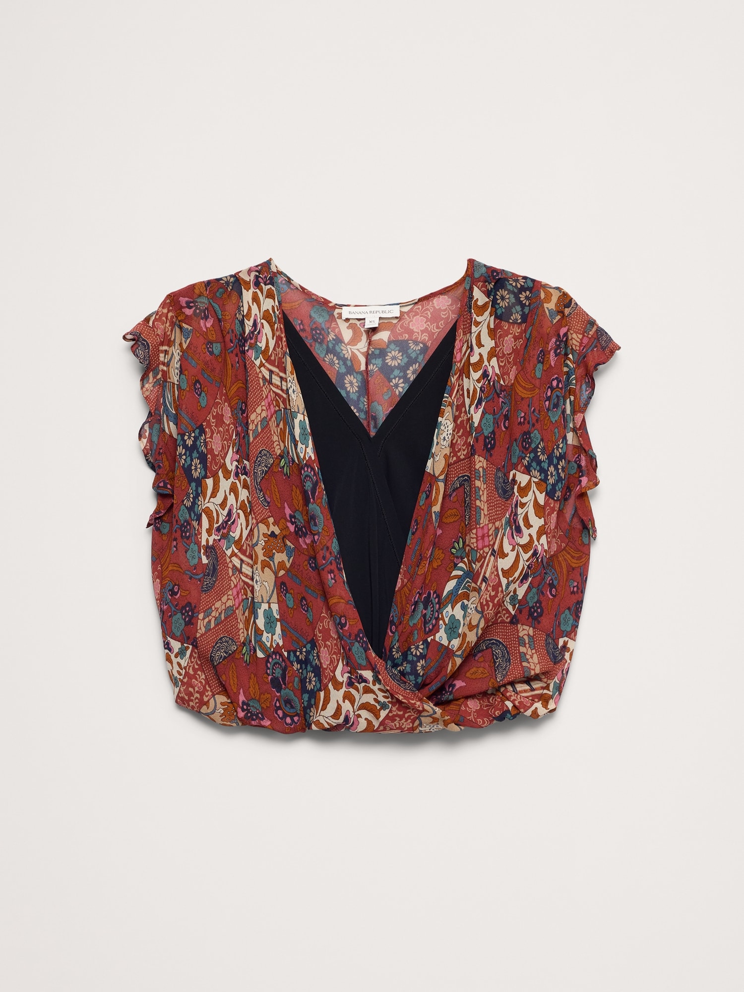 Layered Georgette Cropped Top