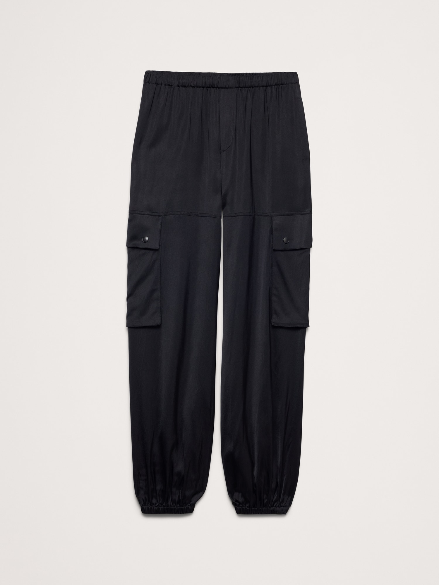 Stretch-Satin Balloon Cargo Pant