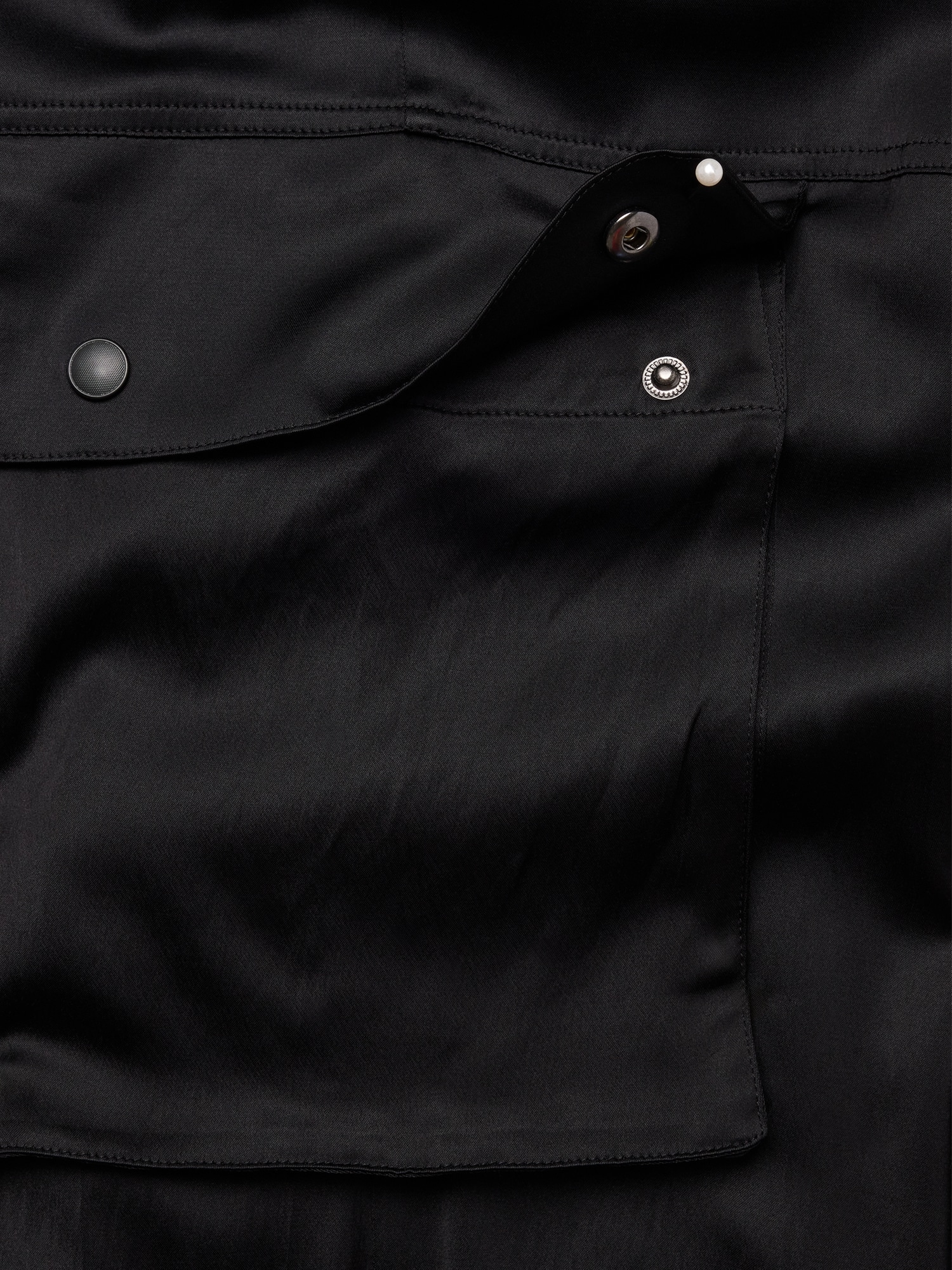 Stretch-Satin Balloon Cargo Pant