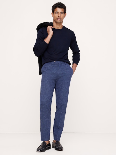 PANTALON HABILLÉ INFROISSABLE À COUPE ÉTROITE