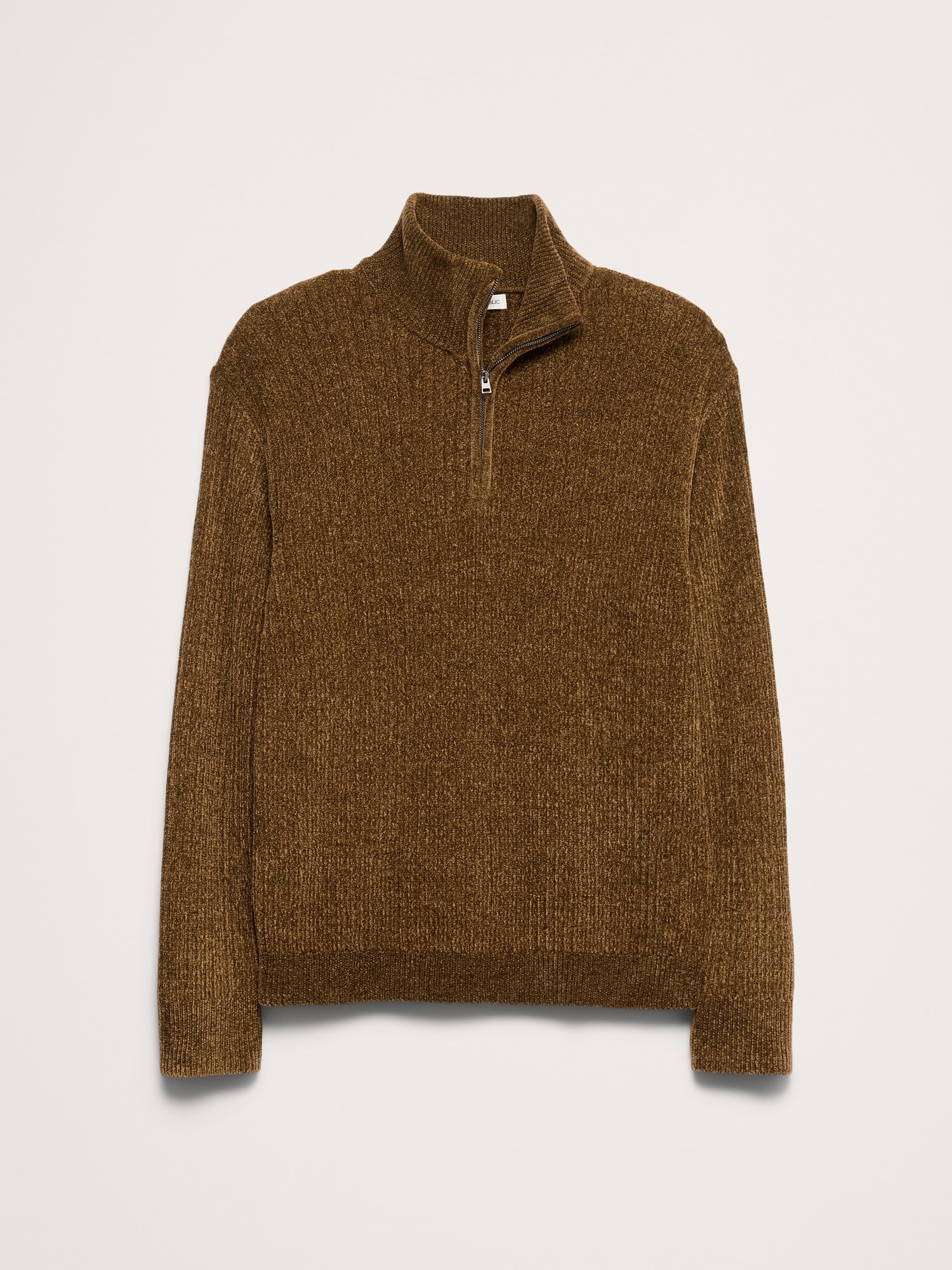 Italian Chenille Quarter-Zip Sweater