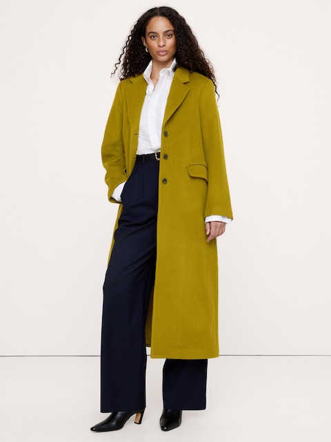 MANTEAU PORTEFEUILLE EN LAINE ET CACHEMIRE