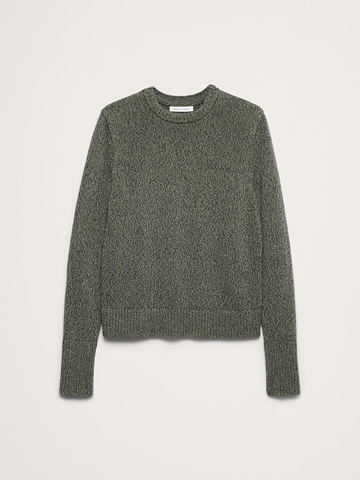 Larkspur Cotton-Silk Crew-Neck Sweater | Banana Republic