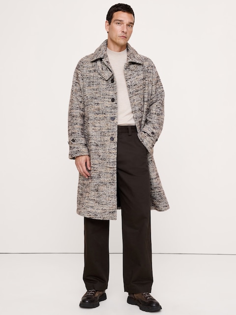 MANTEAU BALMACAAN EN SERGÉ ITALIEN