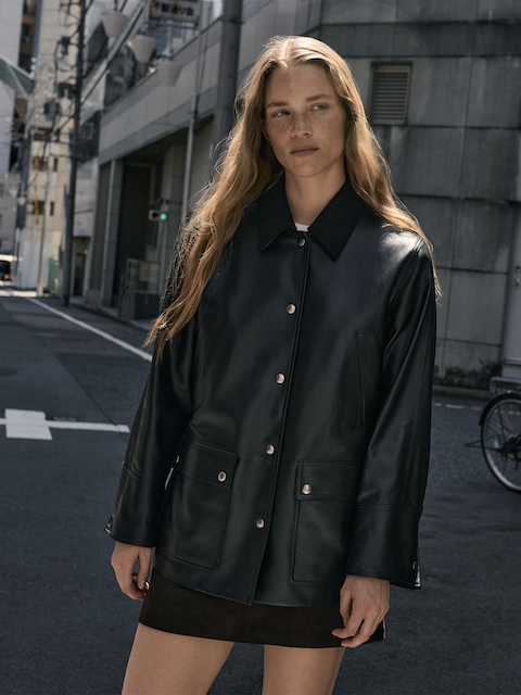 VESTE CAMPAGNARDE EMBLÉMATIQUE EN CUIR