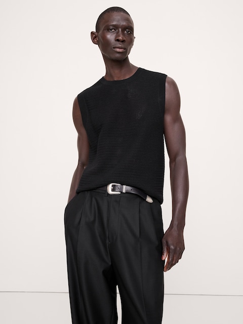 CAMISOLE EN TRICOT DE COTON À MAILLES