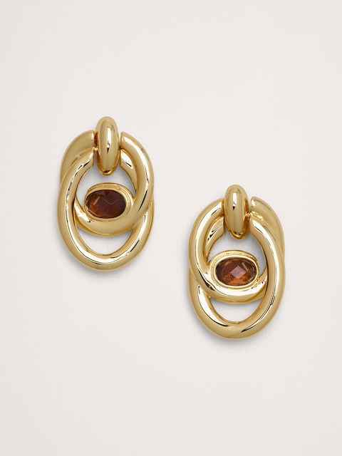 Drop Gemstone Earrings