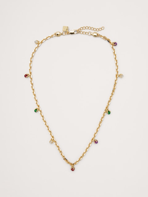 Scattered Gem Charm Necklace