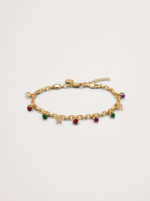 Scattered Gem Charm Bracelet