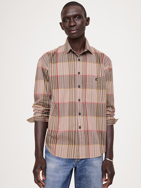 CHEMISE DÉCONTRACTÉE EN POPELINE DE COTON DÉLAVÉE