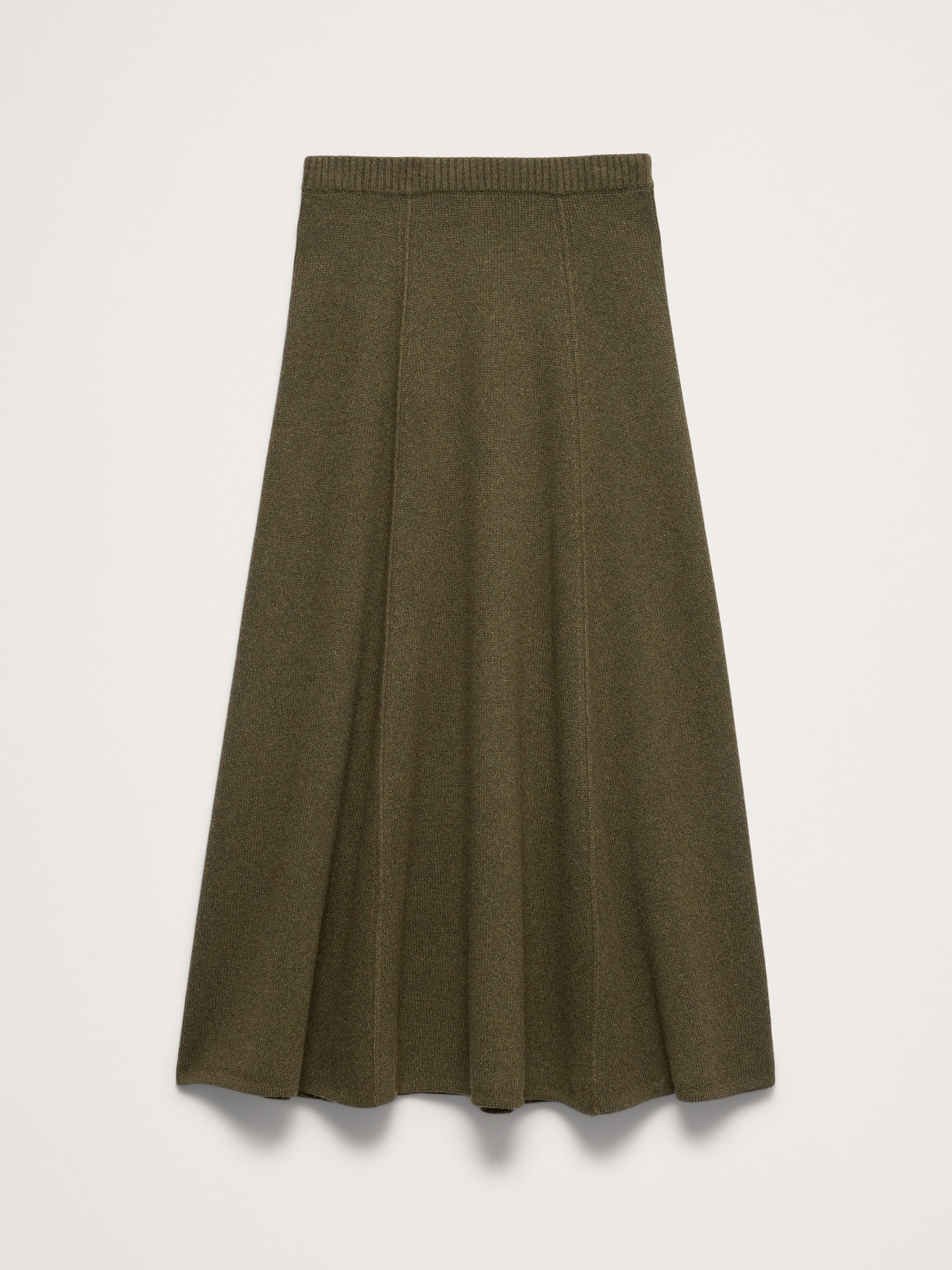 Wool-Cotton Maxi Sweater Skirt