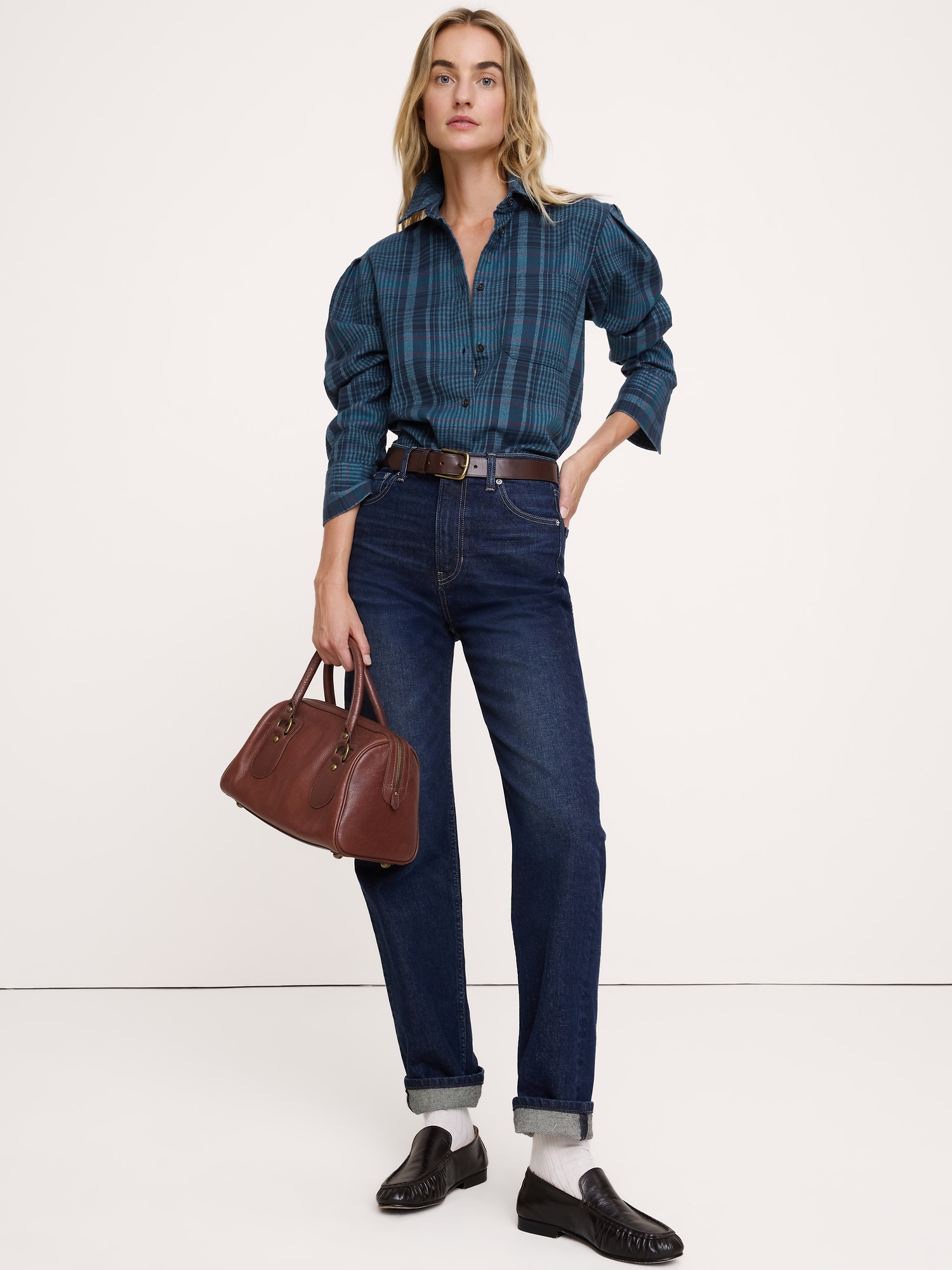 Relaxed Flannel Utility Shirt