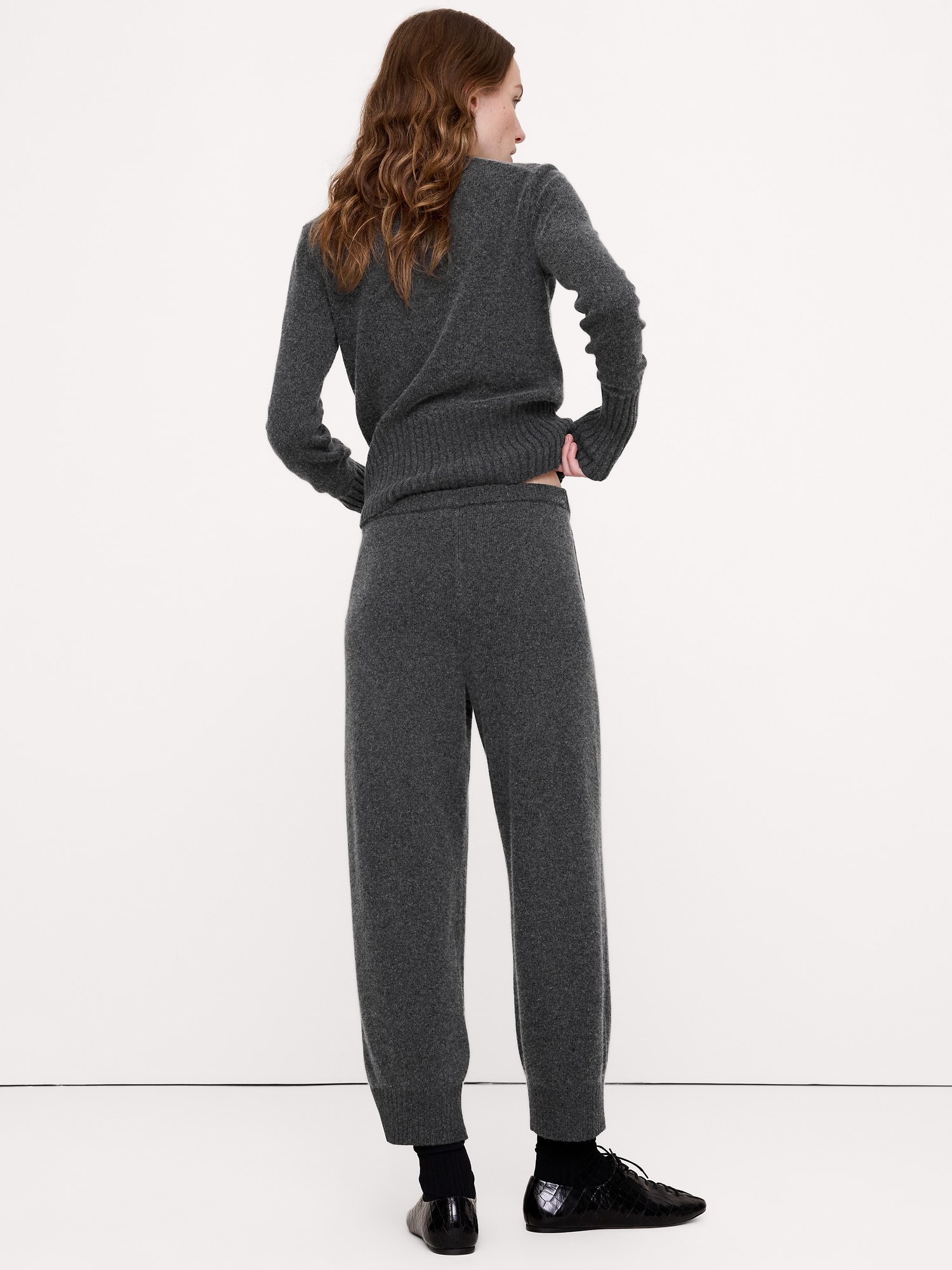 Merino-Cotton Barrel Sweater Pant