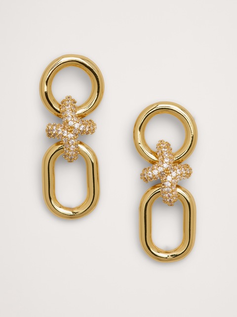 Pavé Link Earrings
