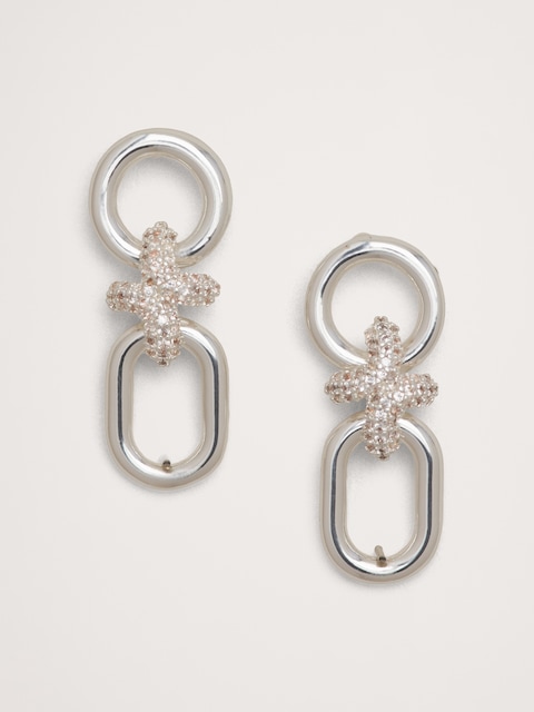Pavé Link Earrings