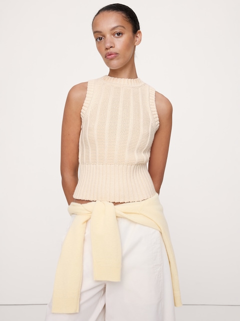 CAMISOLE EN TRICOT DE COTON ÉPAIS