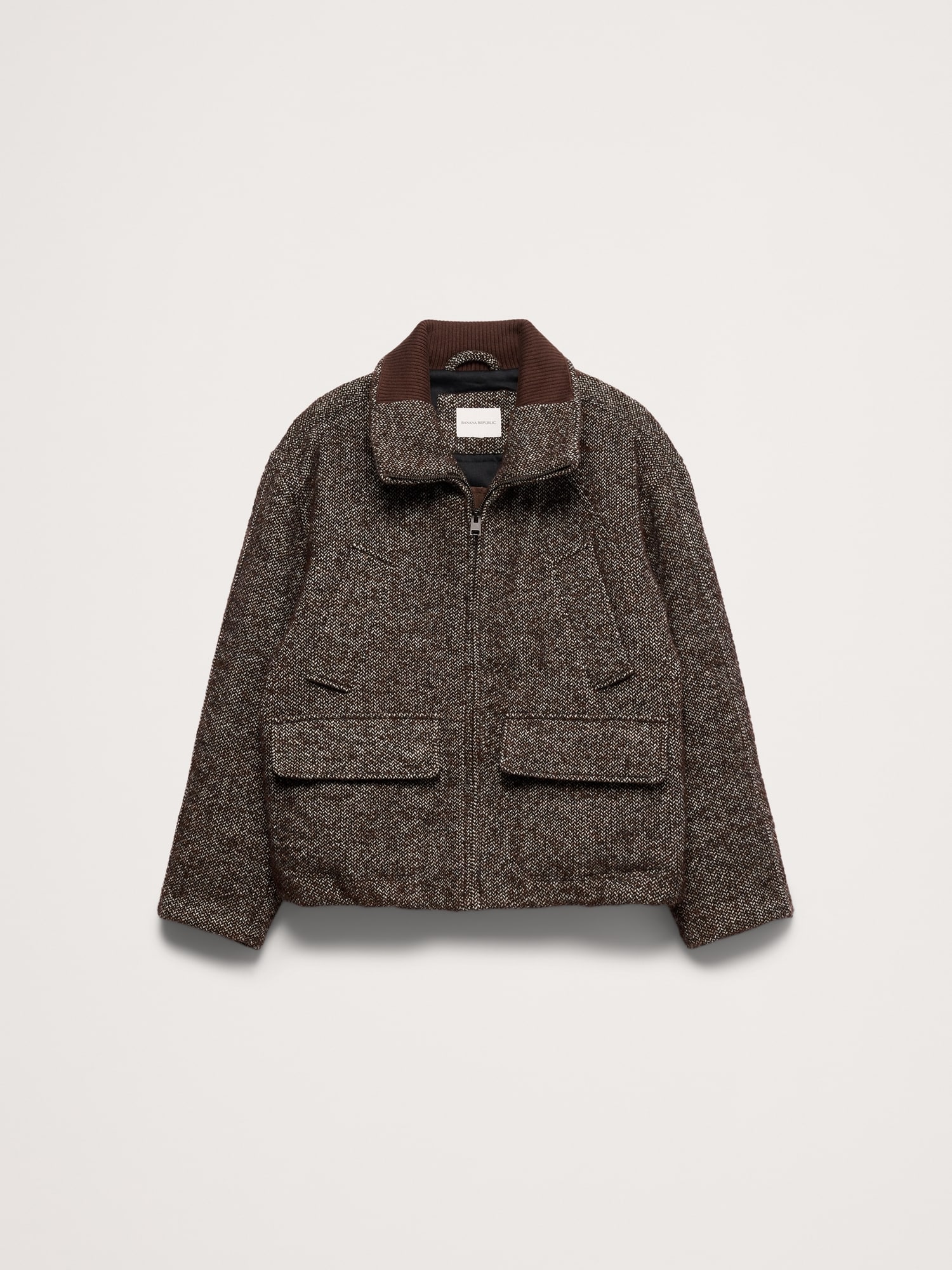 Italian Wool-Blend Bomber Jacket