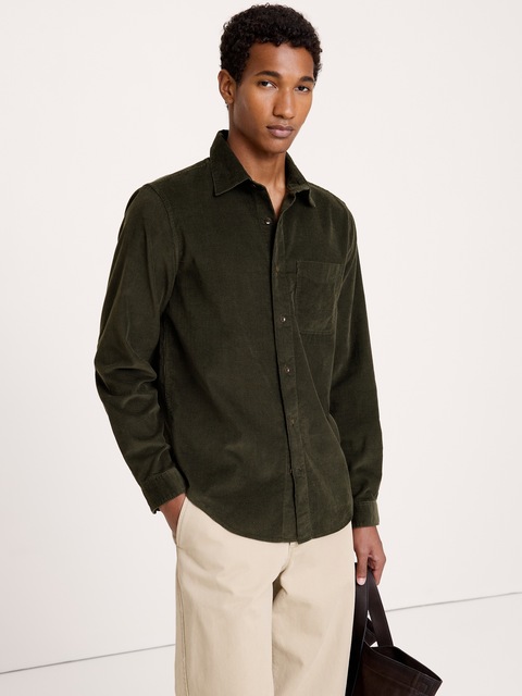 CHEMISE STANDARD EN VELOURS CÔTELÉ LÉGER