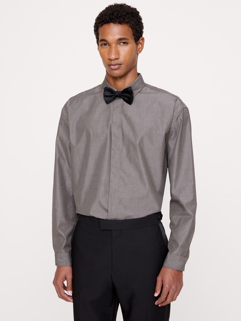 CHEMISE DE SMOKING DÉCONTRACTÉE EN POPELINE DE COTON