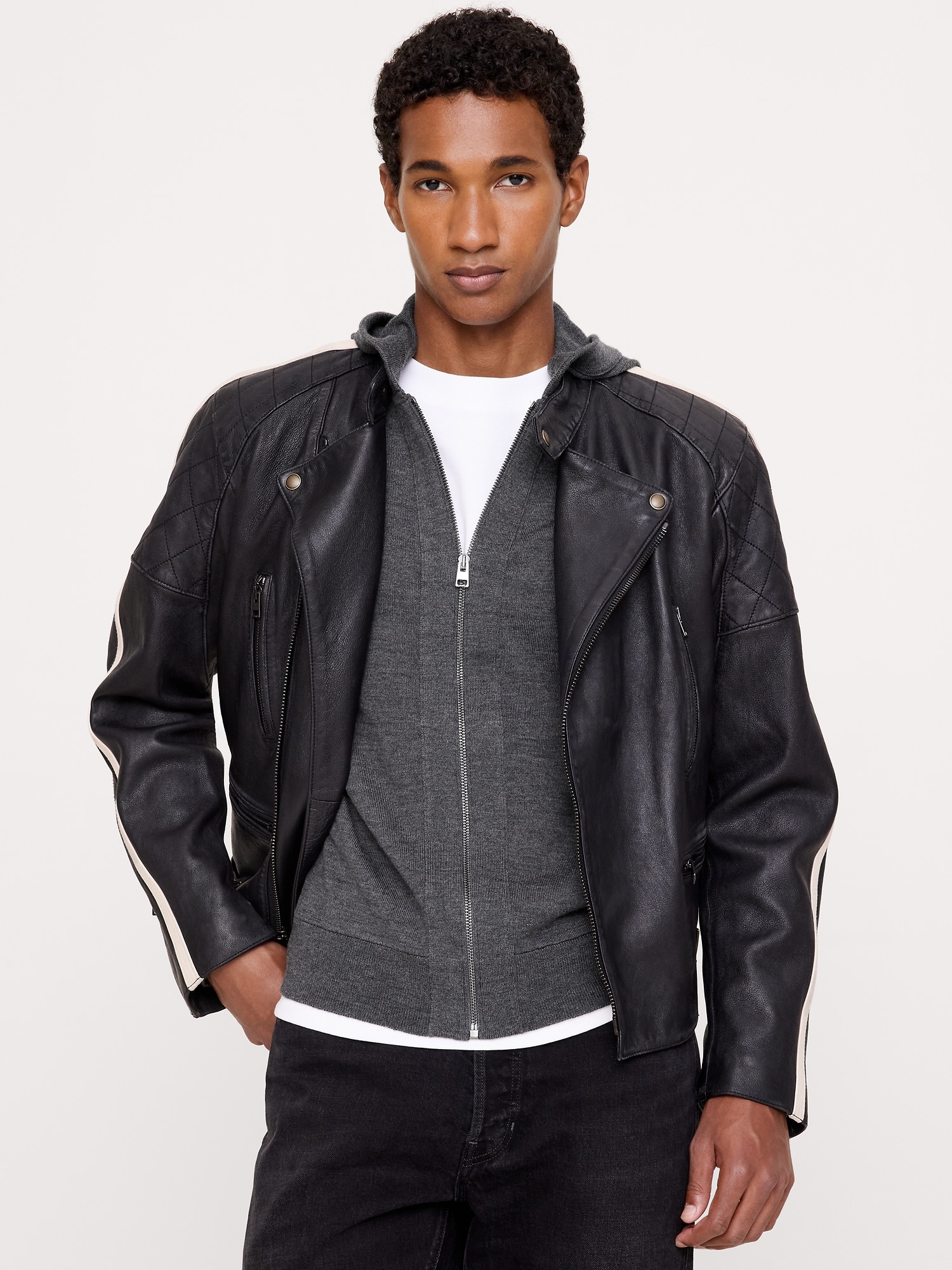 Merino Zip-Up Hoodie Sweater