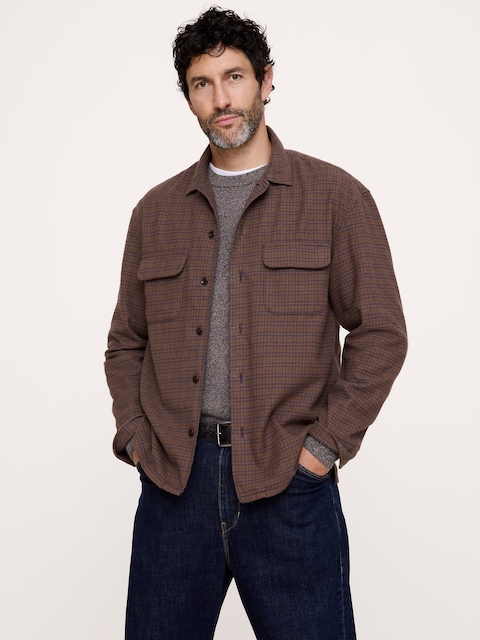 CHEMISE DÉCONTRACTÉE EN FLANELLE TEXTURÉE