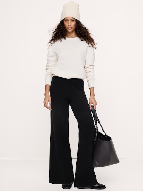 PANTALON EN TRICOT DE CACHEMIRE