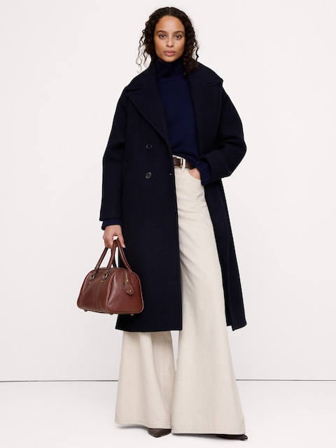 MANTEAU EN MÉLANGE DE LAINE