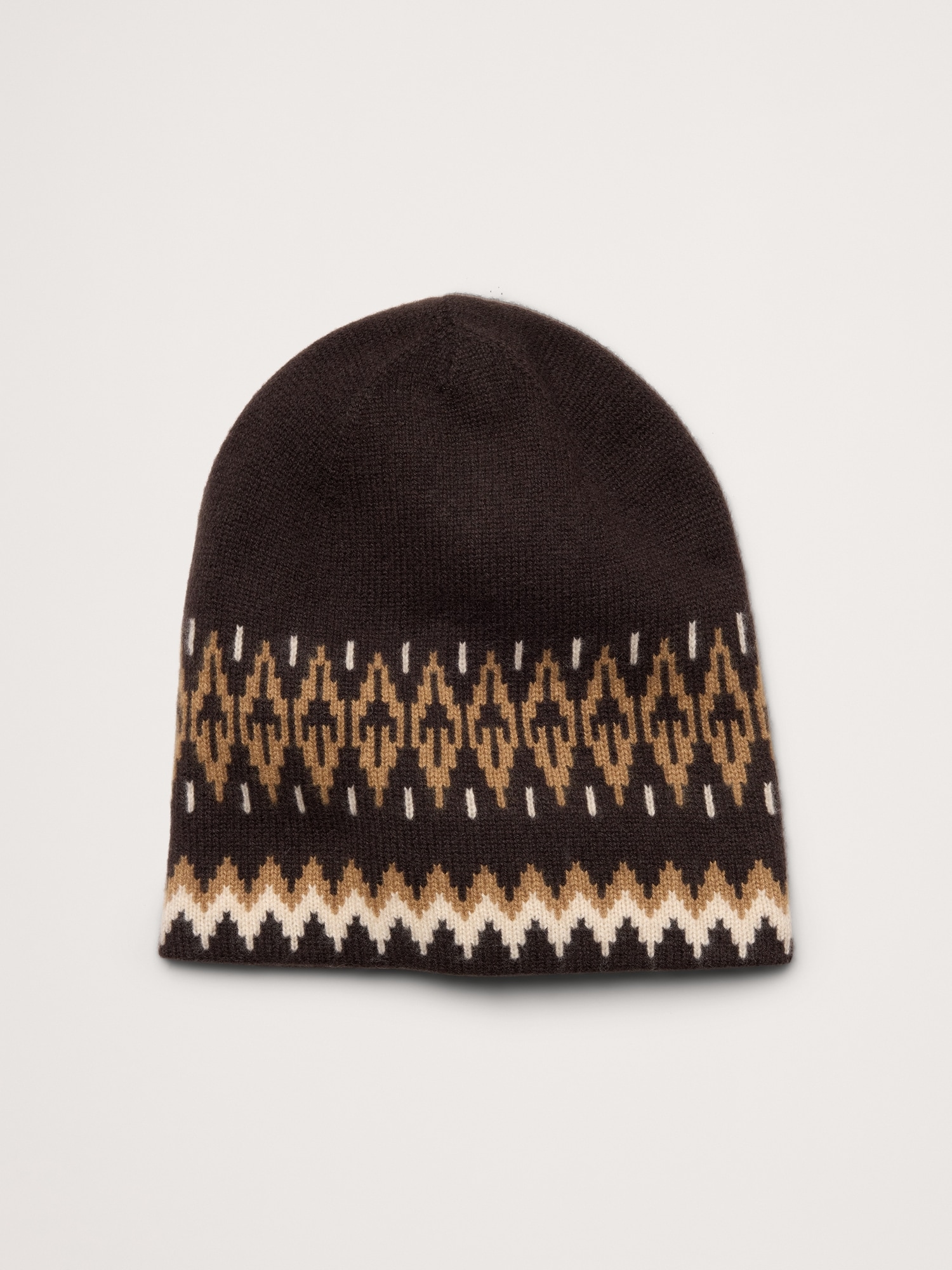 Cashmere Fair Isle Slouchy Beanie