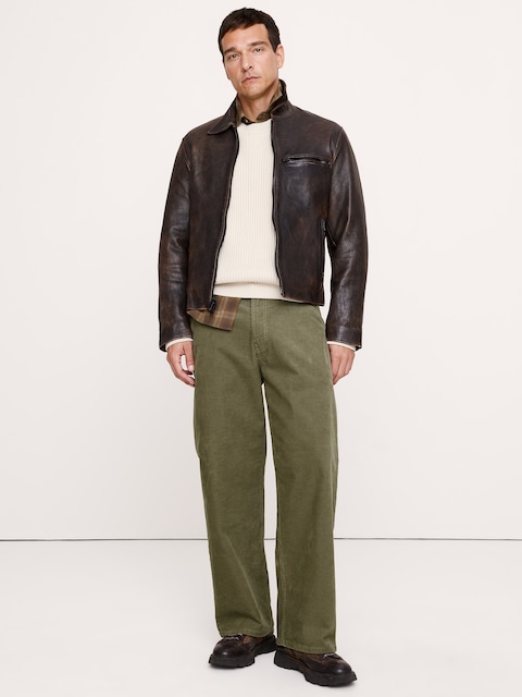 PANTALON AMPLE EN VELOURS CÔTELÉ