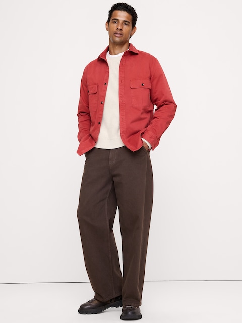 VESTE-CHEMISE EN SERGÉ DE COTON
