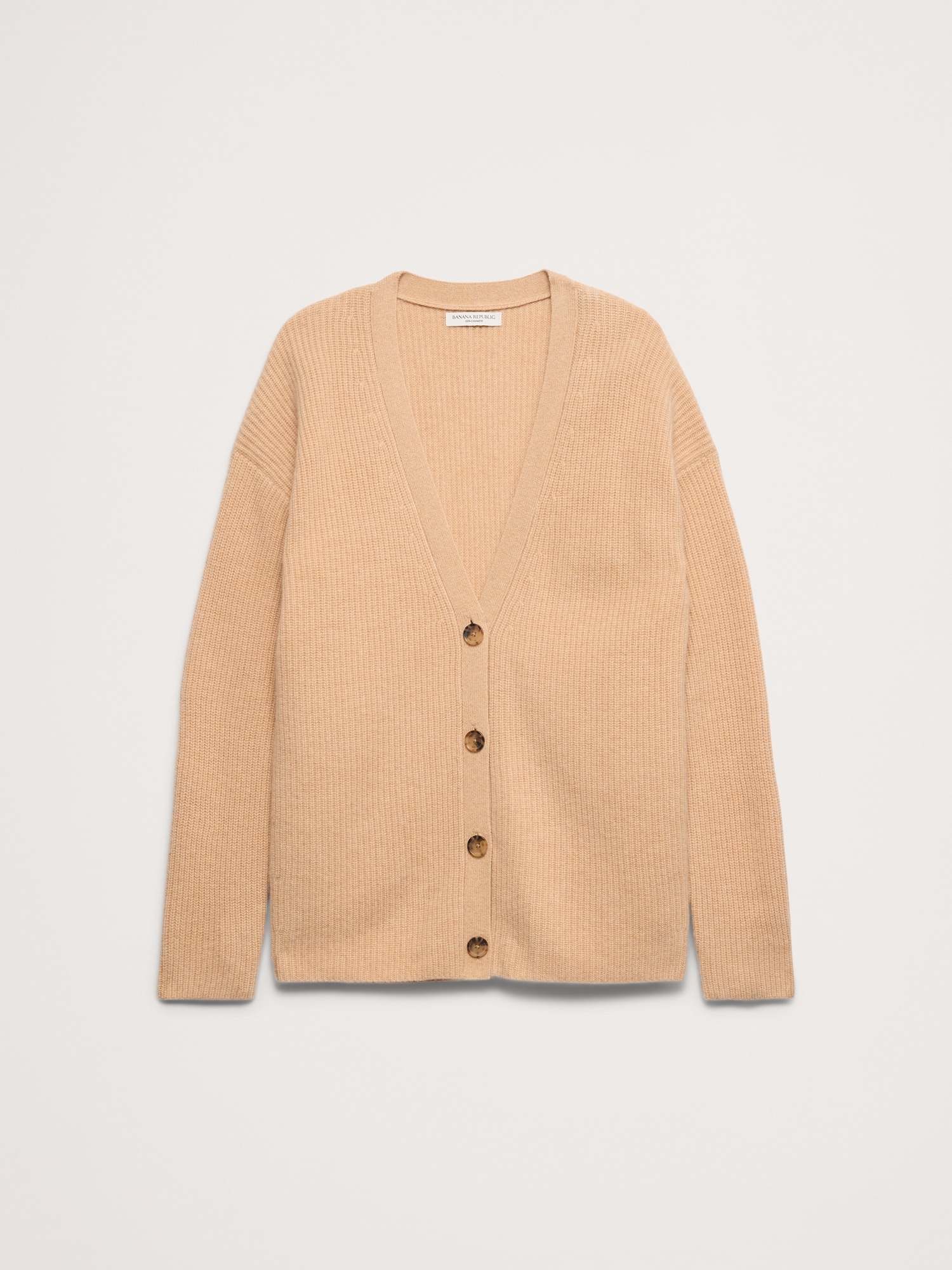 Ribbed Cashmere Cardigan Sweater