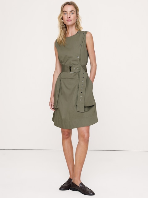 ROBE UTILITAIRE COURTE EN COTON EXTENSIBLE