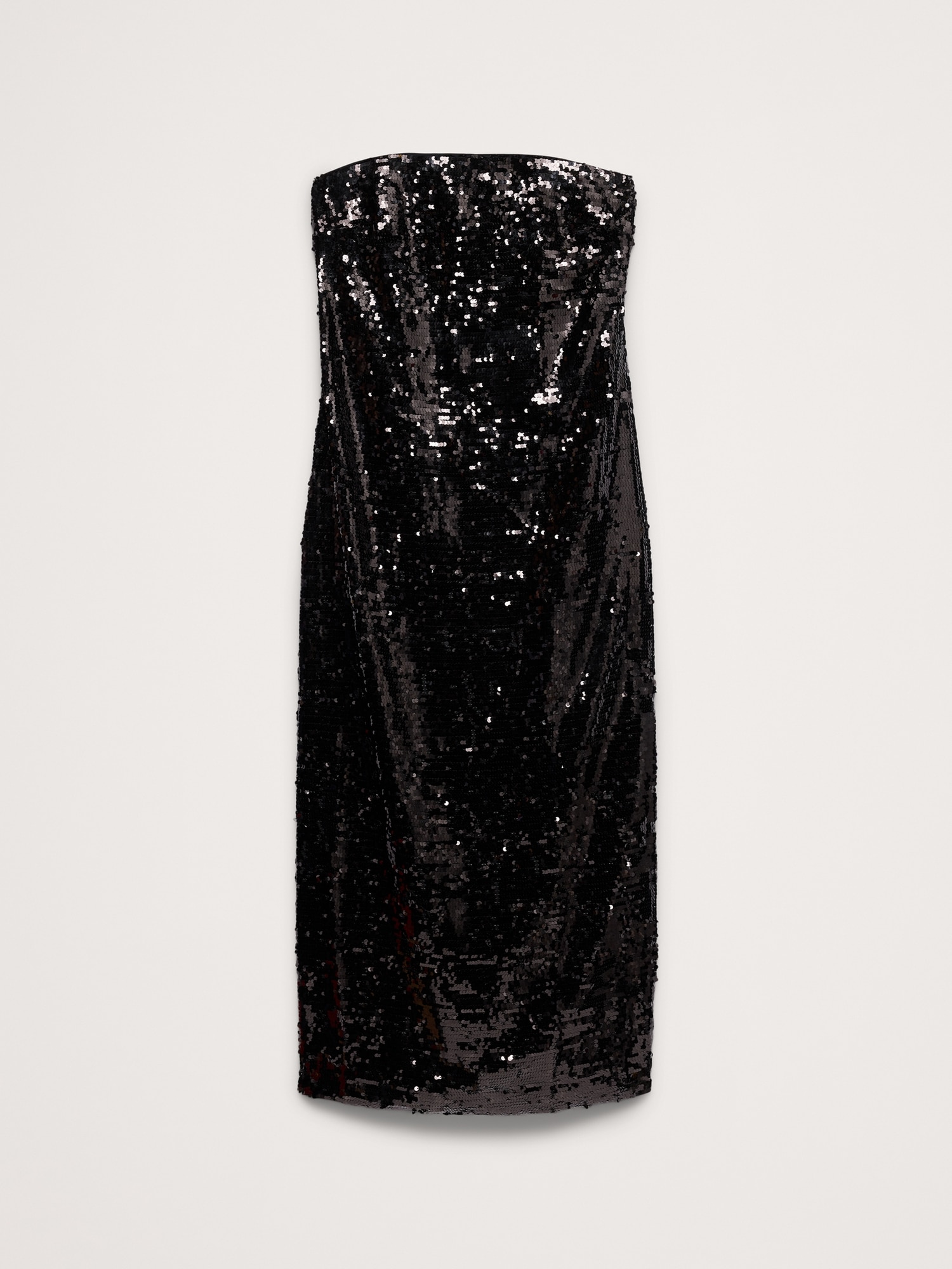 Strapless Sequin Midi Dress