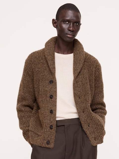 CARDIGAN EN MÉLANGE DE LAINE JASPÉ