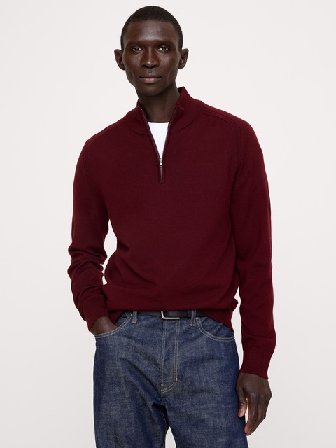 PULL EN LAINE MÉRINOS, COL ZIPPÉ