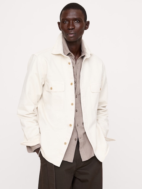 VESTE-CHEMISE EN SERGÉ DE COTON