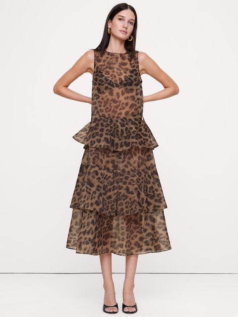 ROBE LONGUE ÉTAGÉE EN ORGANZA