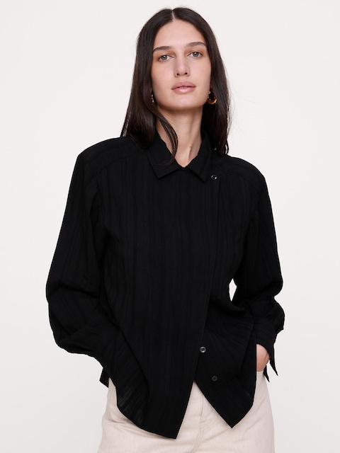 CHEMISIER ASYMÉTRIQUE TEXTURÉ
