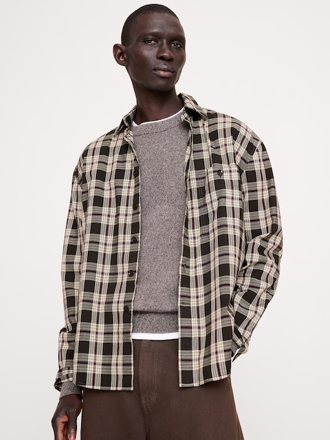 CHEMISE DÉCONTRACTÉE EN POPELINE DE COTON DÉLAVÉE