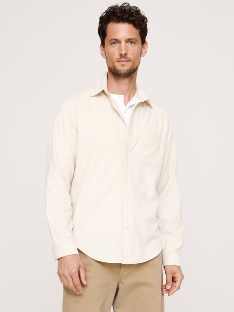 CHEMISE STANDARD EN VELOURS CÔTELÉ LÉGER